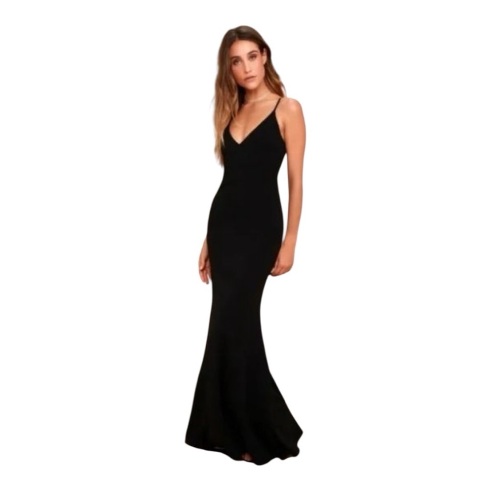 LULU’S Black Infinite Glory Sleeveless Maxi Dress M NWT